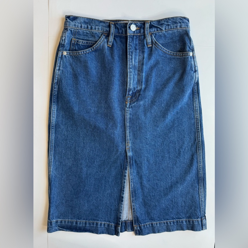 Women’s Frame Denim Midi Split Skirt Size 25 - Picture 3 of 12